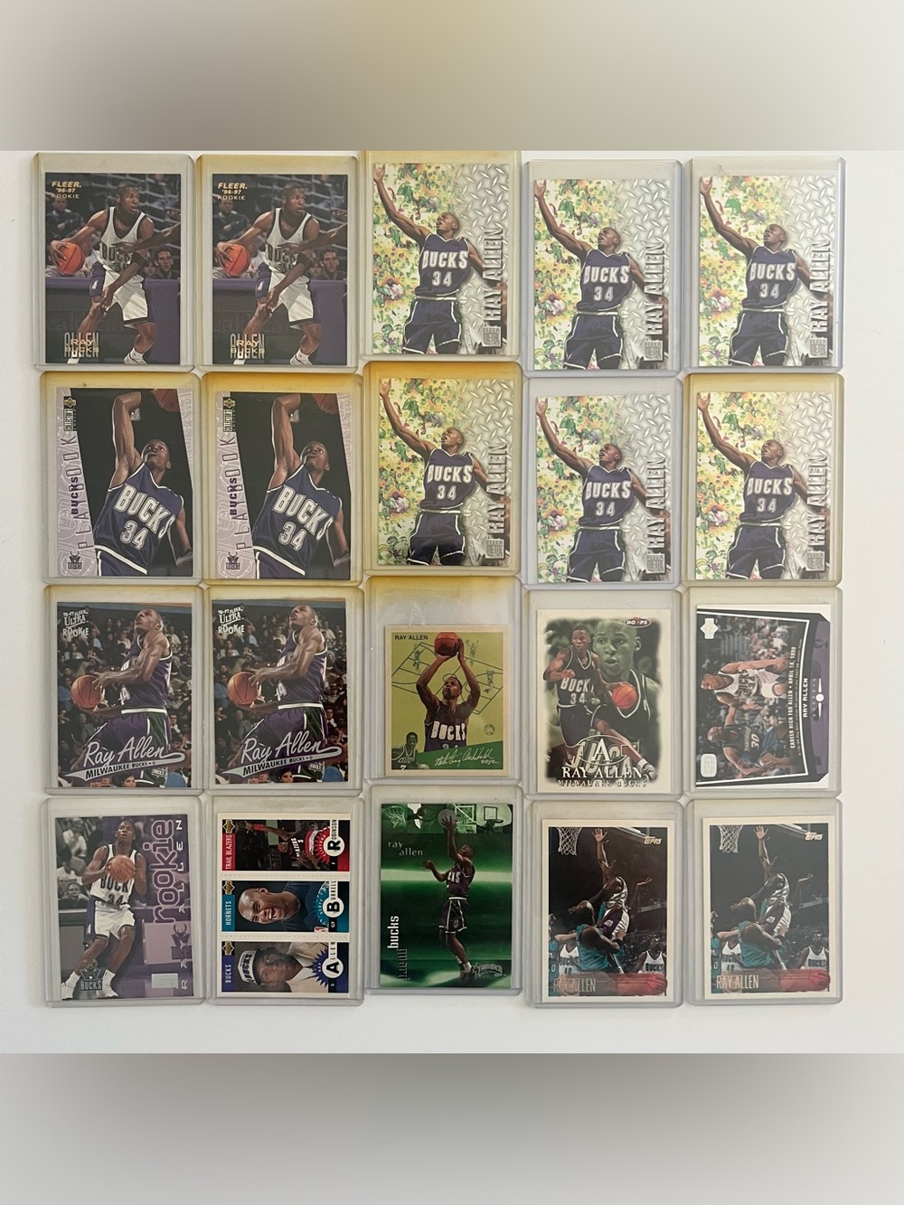 Ray Allen Rookie card basketball lot of 20